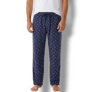 NWT Club Room Fleece Pajama Pants Mens Size Extra Large XL Navy Blue Candy Cane